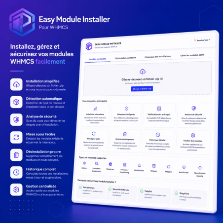 Installation et gestion simplifiées des modules WHMCS