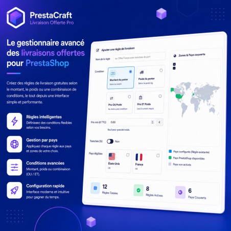 Advanced Free Shipping Management for PrestaShop
